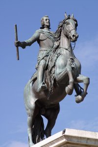 Espanjan kuninkaan Filip IV:n (1605-65) ratsastajapatsas, Taccan (pronssi) pronssivalu (ks. myös 53906 ja 79531).